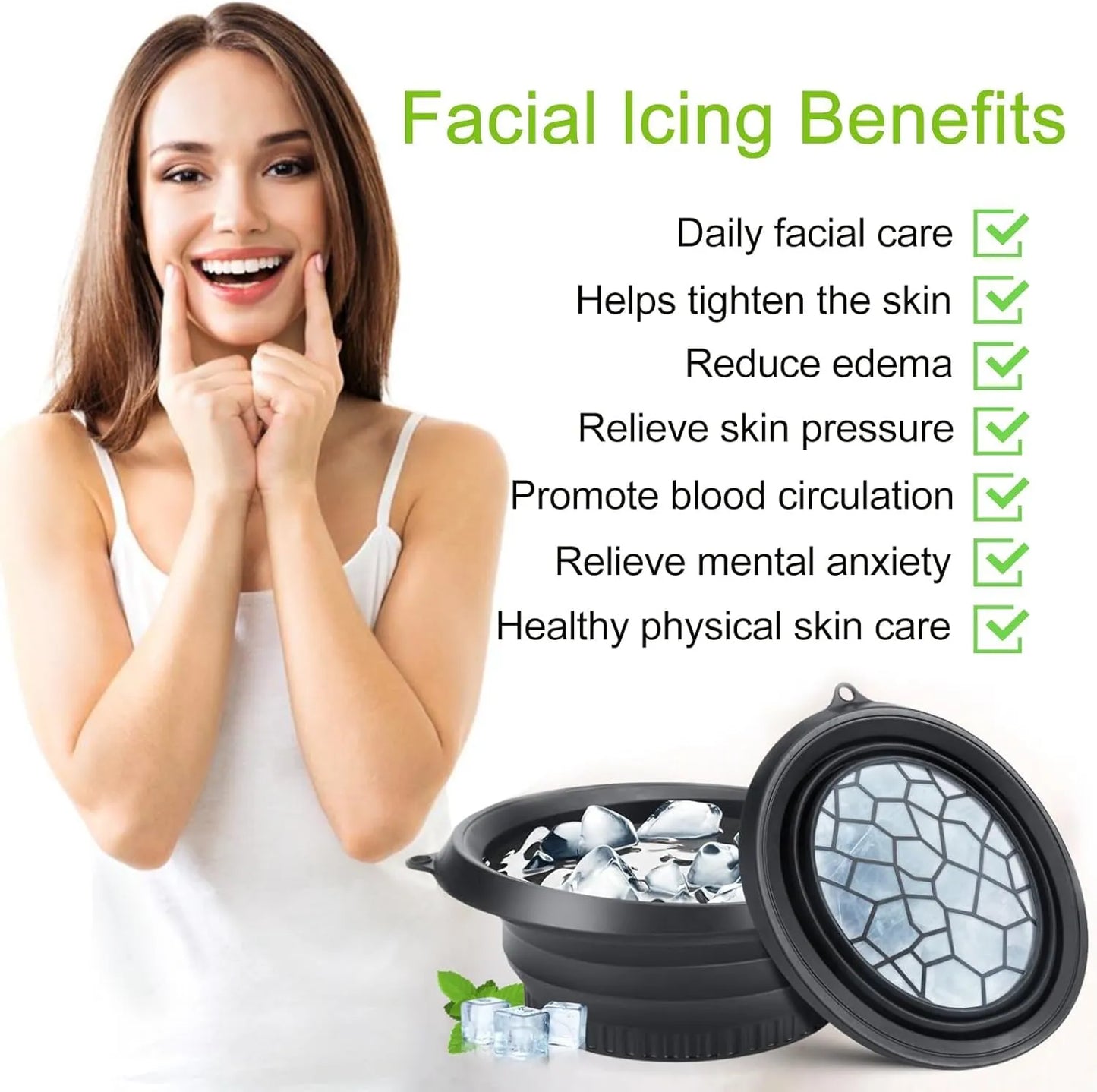 Foldable Silicone Ice Facial Bowl