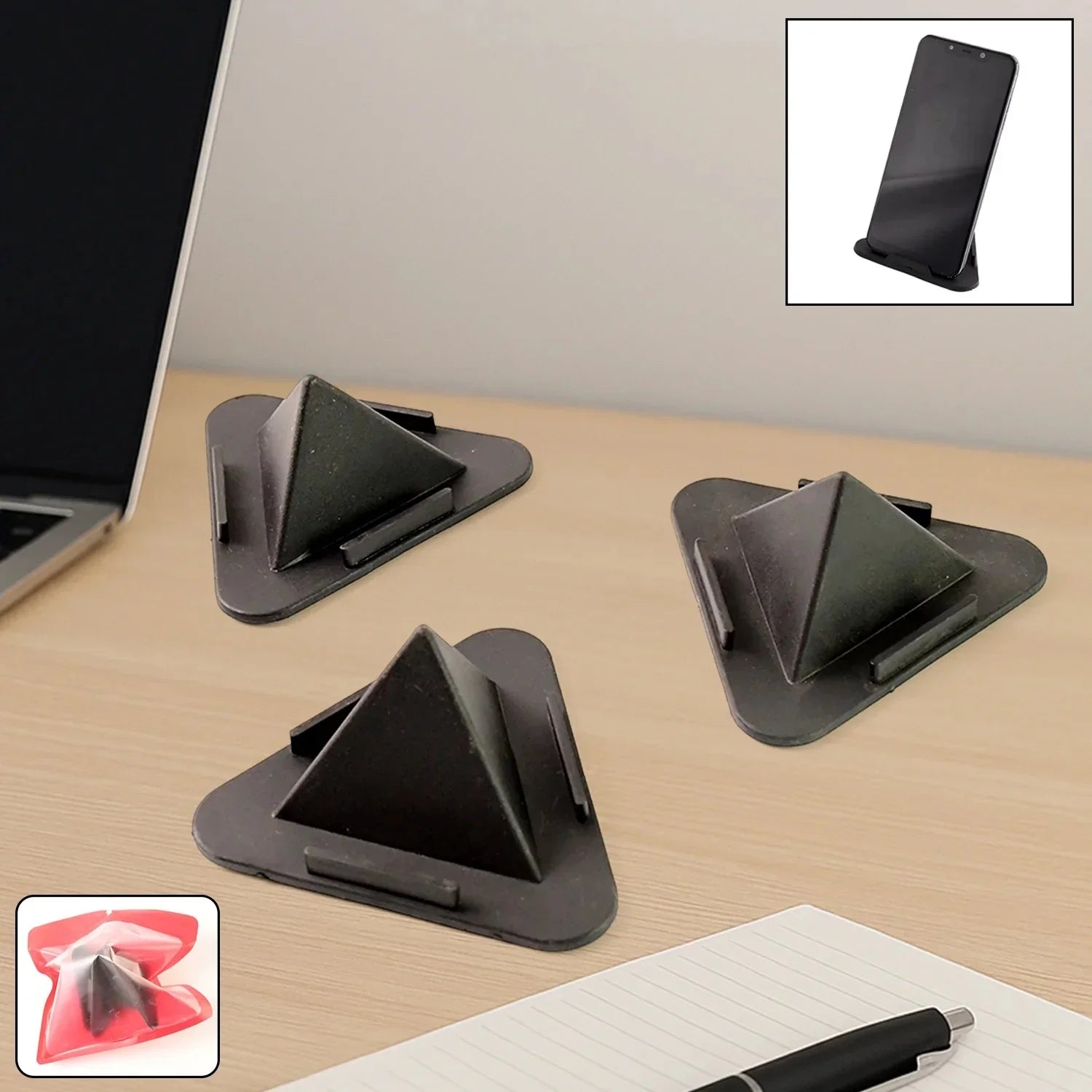 Pyramid Mobile Stand with 3 Different Inclined Angles (3Pc) - Cart Sathi