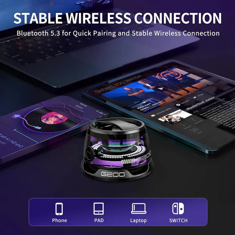 Mini Magnetic Bluetooth LED Speaker